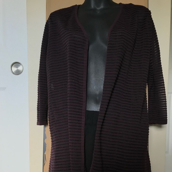ALFANI Womens 3/4 Sleeve Open Cardigan - Picture 3 of 7